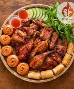 Combo Gà Nướng Trọn Vị Ngọc Lan Food với cơm lam và bánh bao